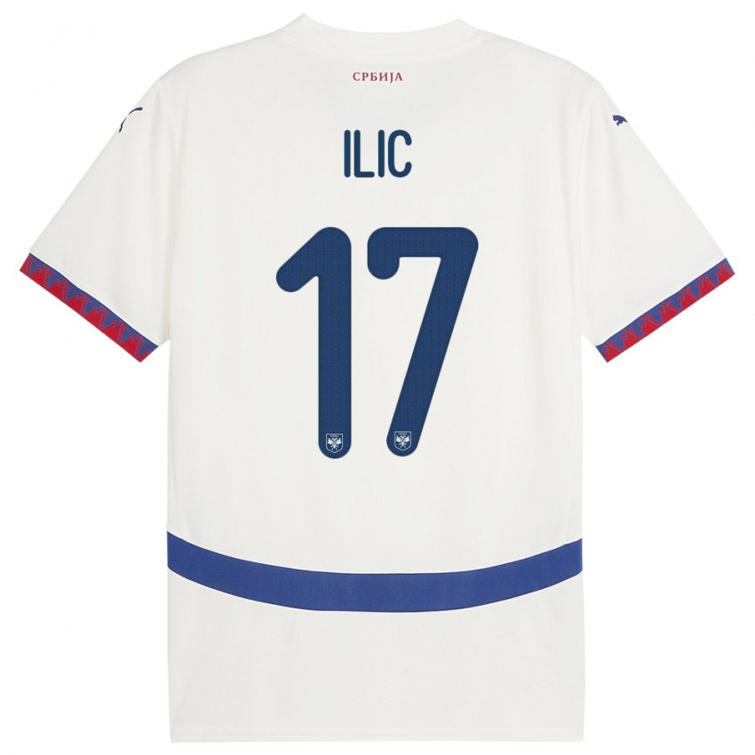 Niño Camiseta Serbia Ivan Ilic #17 Blanco 2ª Equipación 24-26 La Camisa Chile