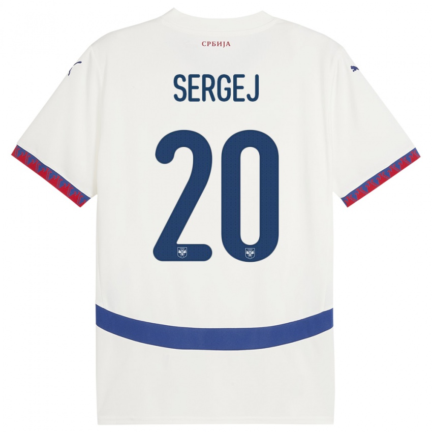 Niño Camiseta Serbia Sergej Milinkovic-Savic #20 Blanco 2ª Equipación 24-26 La Camisa Chile