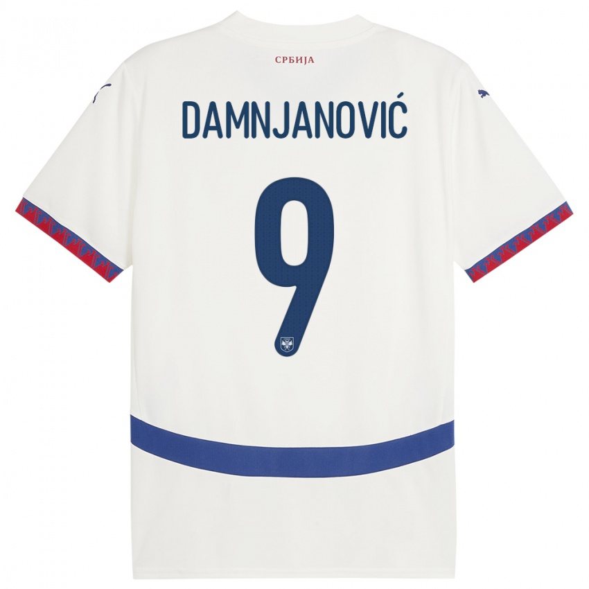 Niño Camiseta Serbia Jovana Damnjanovic #9 Blanco 2ª Equipación 24-26 La Camisa Chile