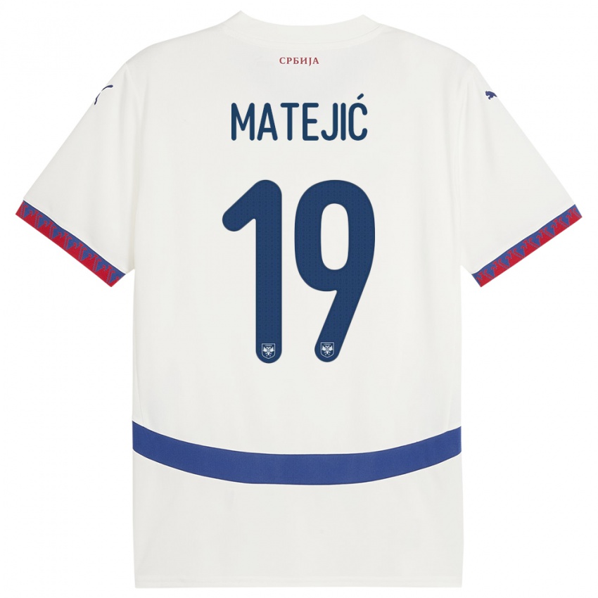 Niño Camiseta Serbia Nina Matejic #19 Blanco 2ª Equipación 24-26 La Camisa Chile