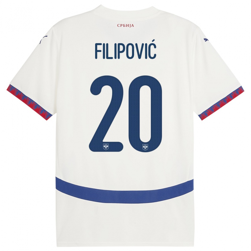 Niño Camiseta Serbia Tijana Filipovic #20 Blanco 2ª Equipación 24-26 La Camisa Chile