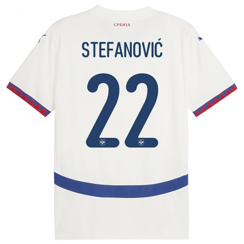 Niño Camiseta Serbia Dejana Stefanovic #22 Blanco 2ª Equipación 24-26 La Camisa Chile