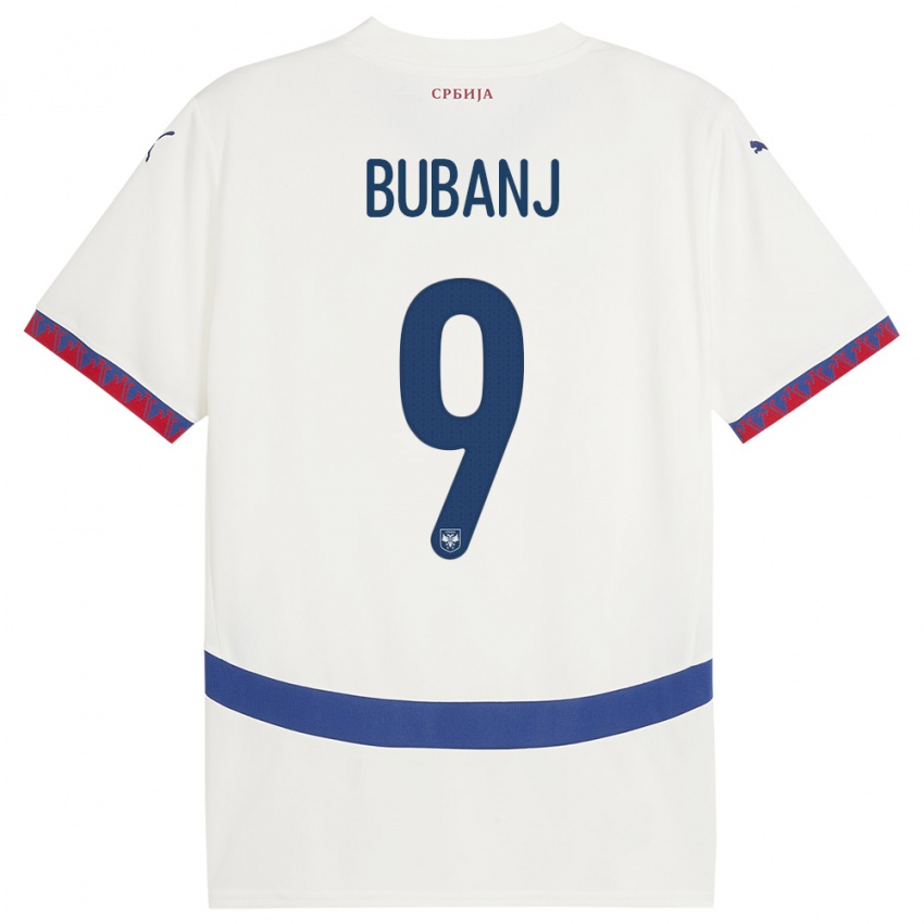Niño Camiseta Serbia Mateja Bubanj #9 Blanco 2ª Equipación 24-26 La Camisa Chile