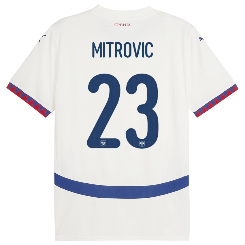 Niño Camiseta Serbia Vuk Mitrovic #23 Blanco 2ª Equipación 24-26 La Camisa Chile