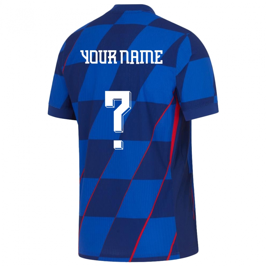 Niño Camiseta Croacia Su Nombre #0 Azul 2ª Equipación 24-26 La Camisa Chile