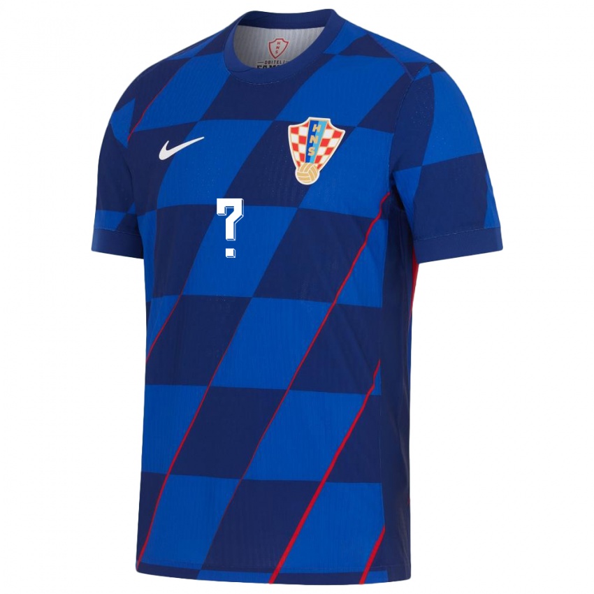 Niño Camiseta Croacia Su Nombre #0 Azul 2ª Equipación 24-26 La Camisa Chile