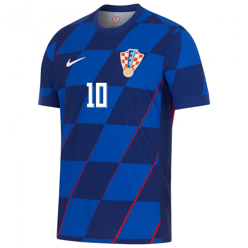 Niño Camiseta Croacia Luka Modric #10 Azul 2ª Equipación 24-26 La Camisa Chile