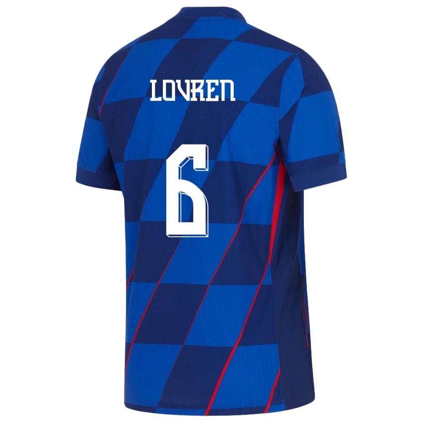 Niño Camiseta Croacia Dejan Lovren #6 Azul 2ª Equipación 24-26 La Camisa Chile