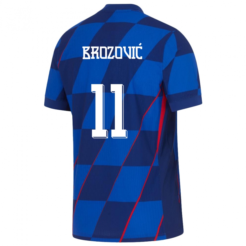 Niño Camiseta Croacia Marcelo Brozovic #11 Azul 2ª Equipación 24-26 La Camisa Chile