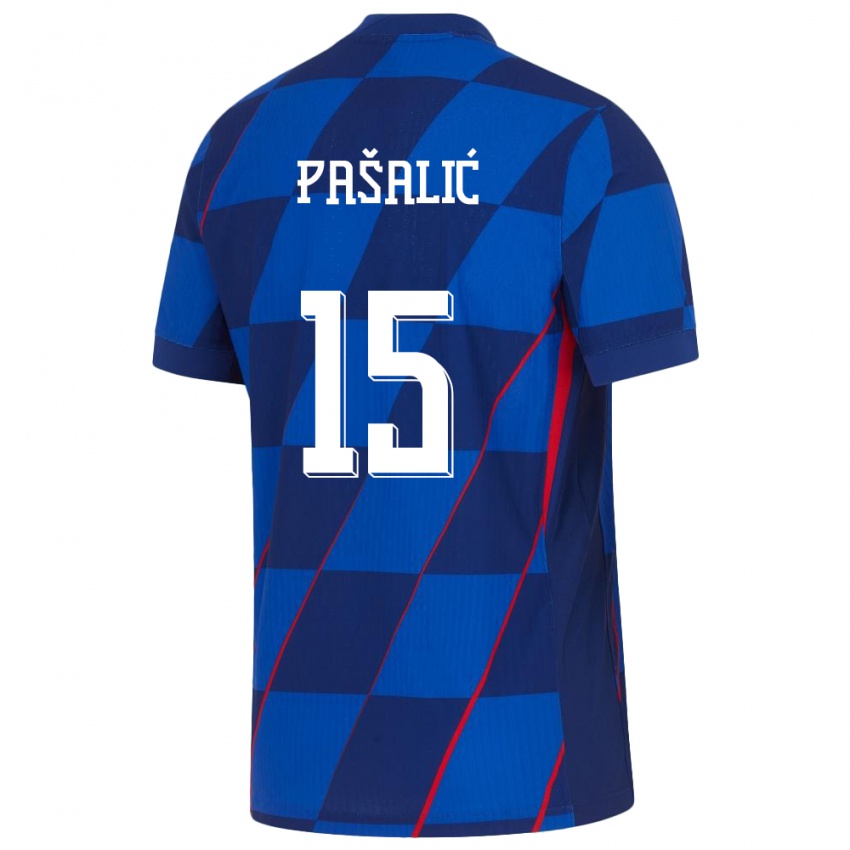 Niño Camiseta Croacia Mario Pasalic #15 Azul 2ª Equipación 24-26 La Camisa Chile