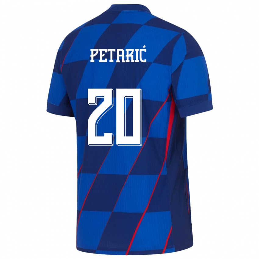 Niño Camiseta Croacia Nika Petaric #20 Azul 2ª Equipación 24-26 La Camisa Chile