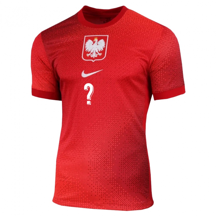 Niño Camiseta Polonia Su Nombre #0 Rojo 2ª Equipación 24-26 La Camisa Chile