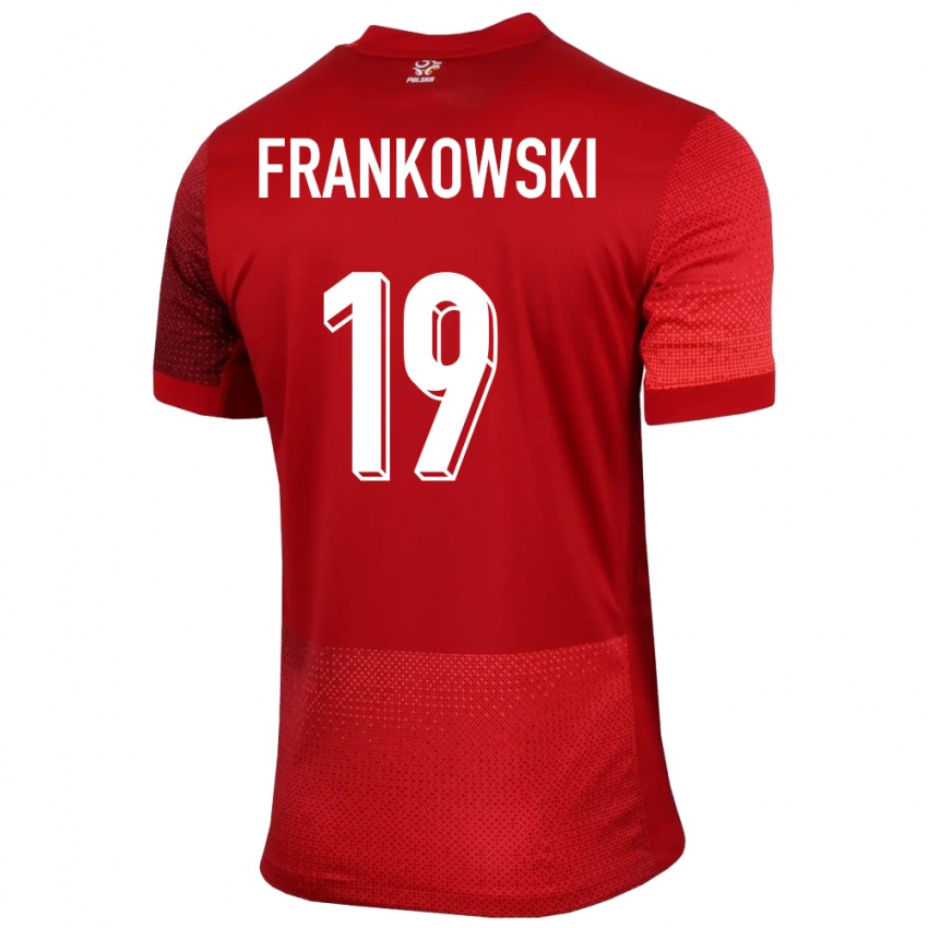 Niño Camiseta Polonia Przemyslaw Frankowski #19 Rojo 2ª Equipación 24-26 La Camisa Chile