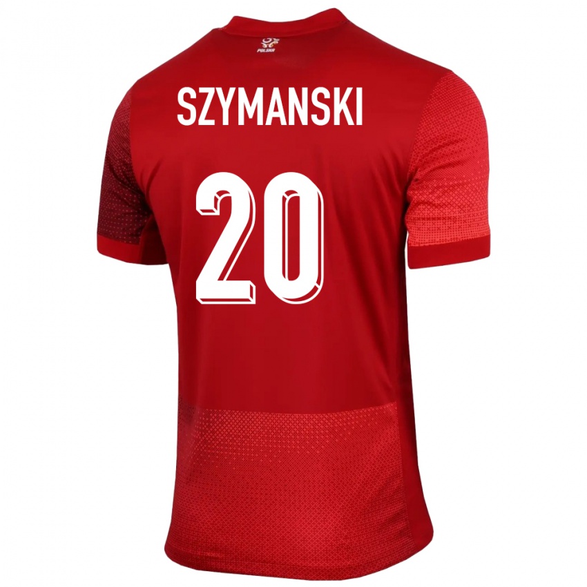 Niño Camiseta Polonia Sebastian Szymanski #20 Rojo 2ª Equipación 24-26 La Camisa Chile