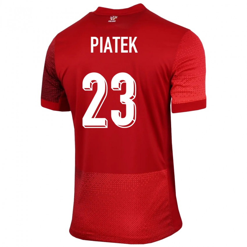 Niño Camiseta Polonia Krzysztof Piatek #23 Rojo 2ª Equipación 24-26 La Camisa Chile