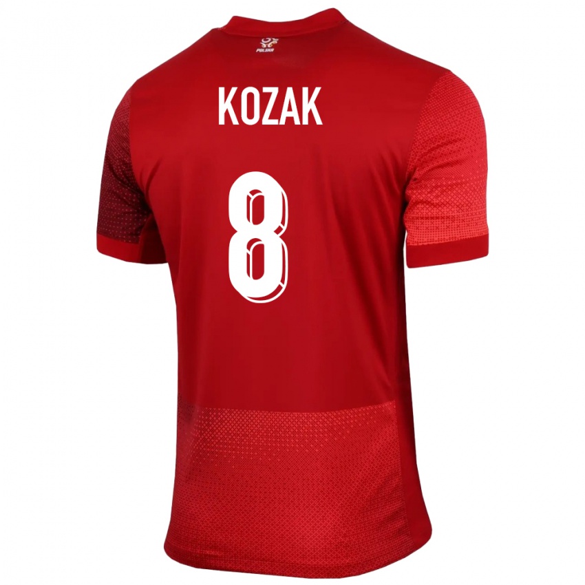 Niño Camiseta Polonia Kinga Kozak #8 Rojo 2ª Equipación 24-26 La Camisa Chile