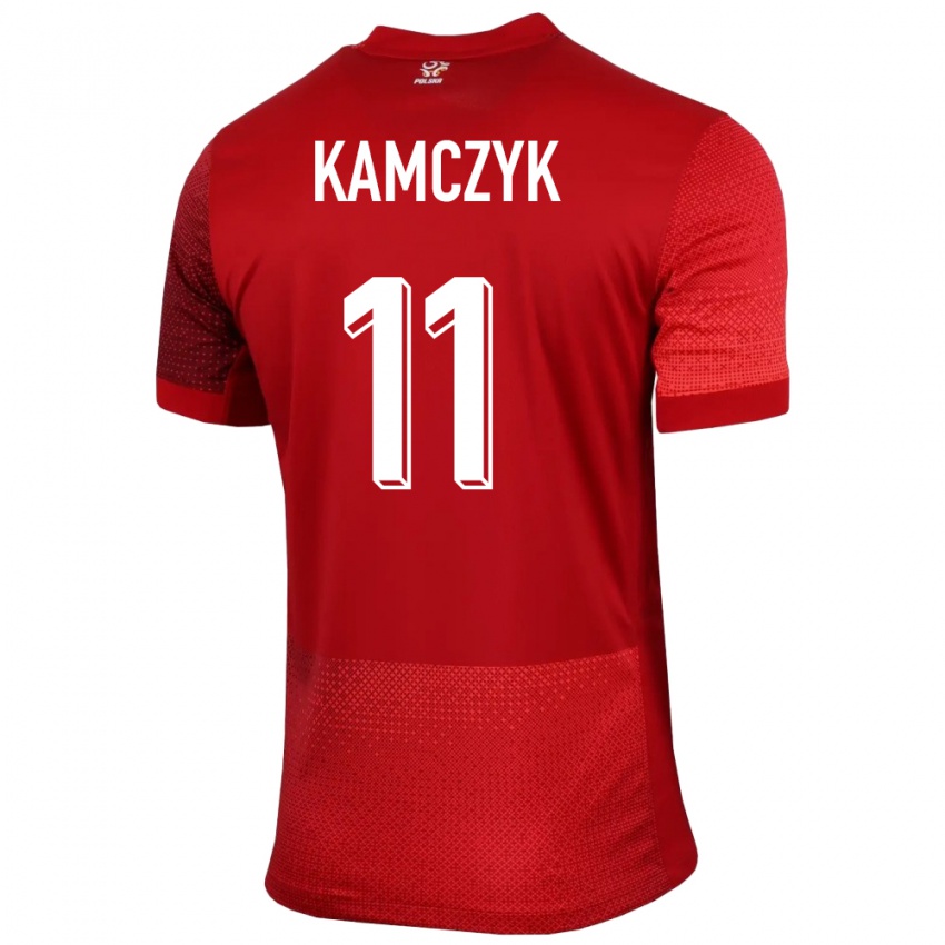 Niño Camiseta Polonia Ewelina Kamczyk #11 Rojo 2ª Equipación 24-26 La Camisa Chile