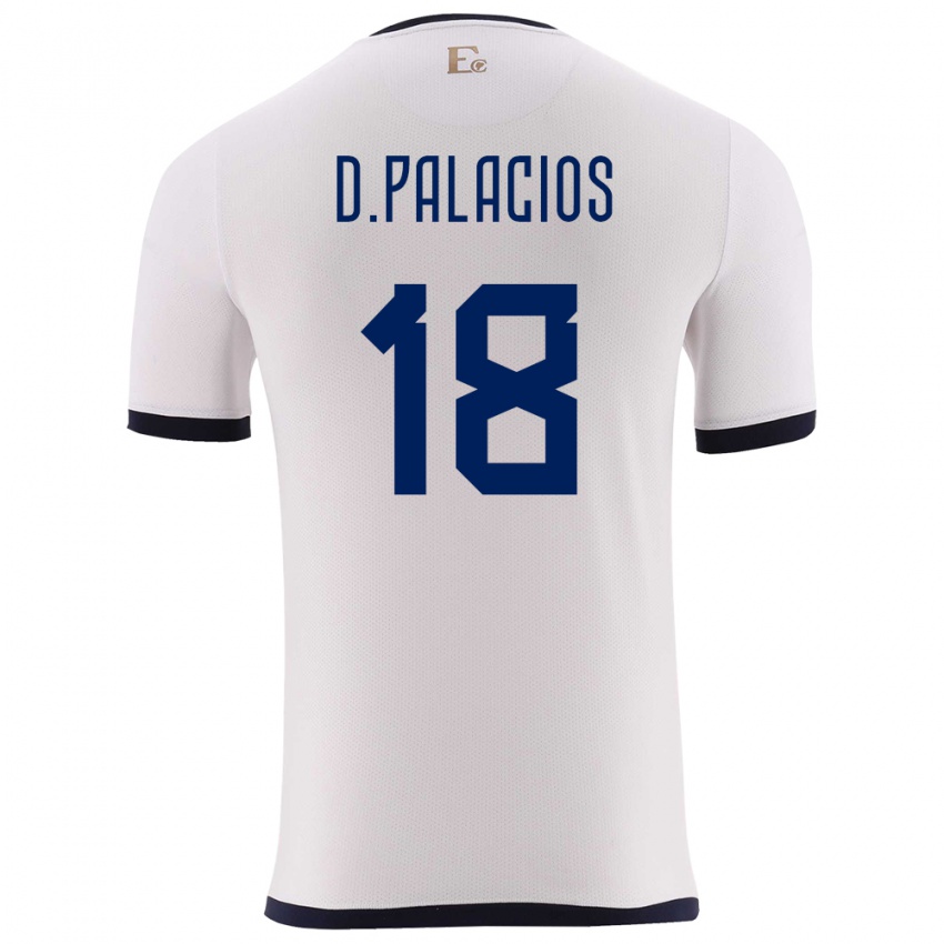 Niño Camiseta Ecuador Diego Palacios #18 Blanco 2ª Equipación 24-26 La Camisa Chile