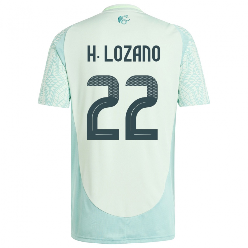 Niño Camiseta México Hirving Lozano #22 Lino Verde 2ª Equipación 24-26 La Camisa Chile