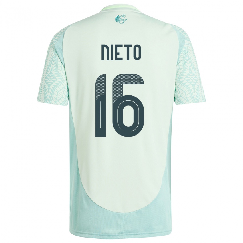 Niño Camiseta México Karla Nieto #16 Lino Verde 2ª Equipación 24-26 La Camisa Chile