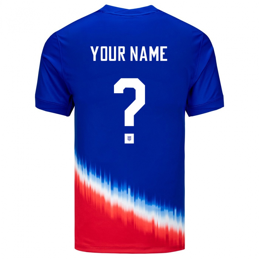 Niño Camiseta Estados Unidos Su Nombre #0 Azul 2ª Equipación 24-26 La Camisa Chile