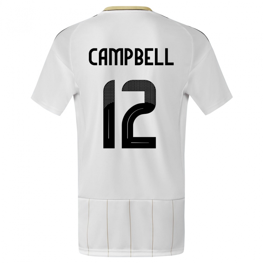 Niño Camiseta Costa Rica Joel Campbell #12 Blanco 2ª Equipación 24-26 La Camisa Chile