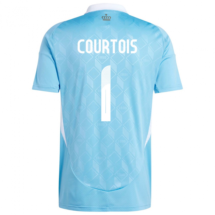 Niño Camiseta Bélgica Thibaut Courtois #1 Azul 2ª Equipación 24-26 La Camisa Chile