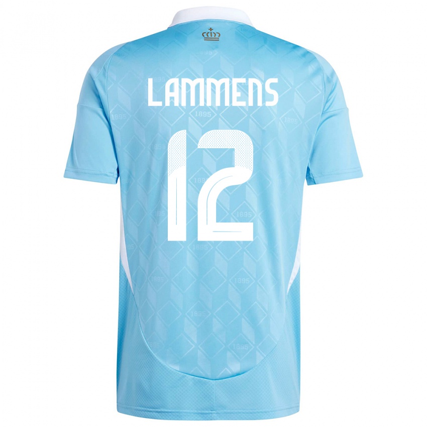 Niño Camiseta Bélgica Senne Lammens #12 Azul 2ª Equipación 24-26 La Camisa Chile