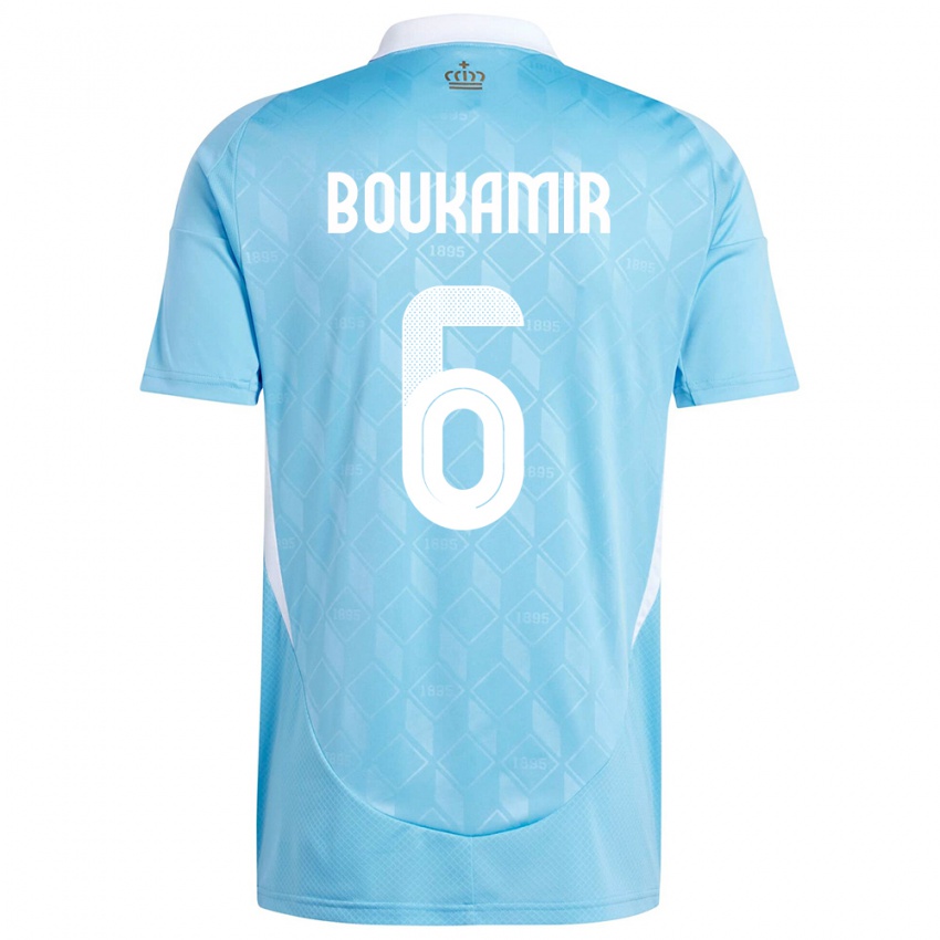 Niño Camiseta Bélgica Mehdi Boukamir #6 Azul 2ª Equipación 24-26 La Camisa Chile