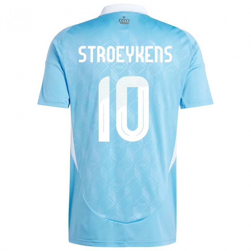 Niño Camiseta Bélgica Mario Stroeykens #10 Azul 2ª Equipación 24-26 La Camisa Chile
