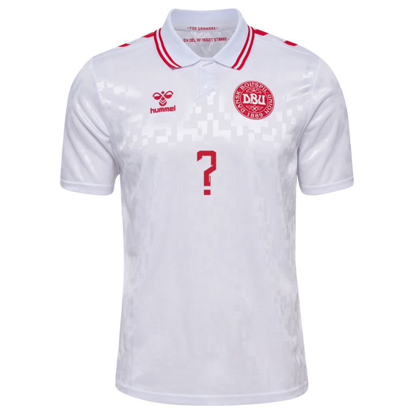 Niño Camiseta Dinamarca Su Nombre #0 Blanco 2ª Equipación 24-26 La Camisa Chile