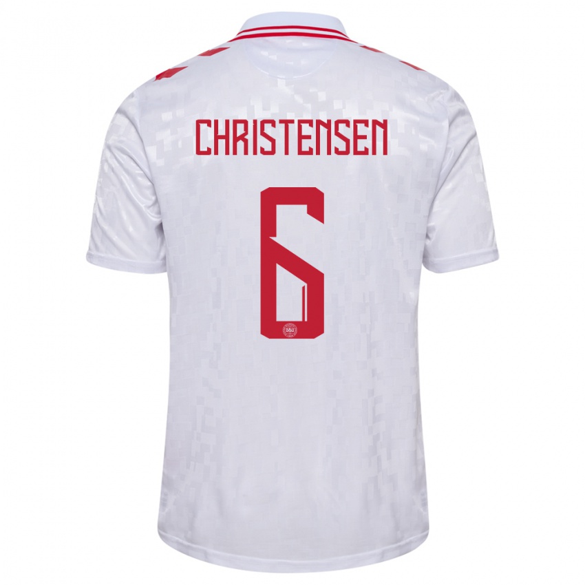 Niño Camiseta Dinamarca Andreas Christensen #6 Blanco 2ª Equipación 24-26 La Camisa Chile