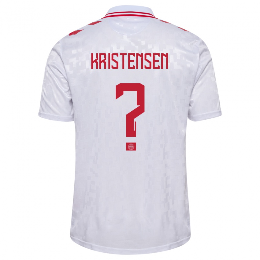 Niño Camiseta Dinamarca Mikkel Kristensen #0 Blanco 2ª Equipación 24-26 La Camisa Chile