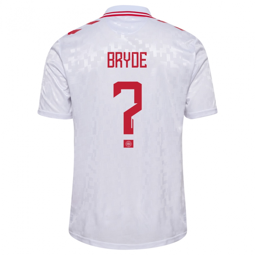 Niño Camiseta Dinamarca Lucas Bryde #0 Blanco 2ª Equipación 24-26 La Camisa Chile