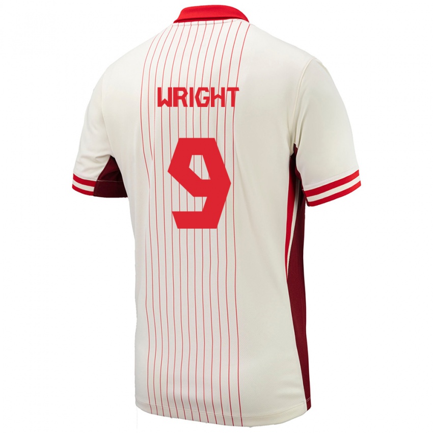 Niño Camiseta Canadá Lowell Wright #9 Blanco 2ª Equipación 24-26 La Camisa Chile