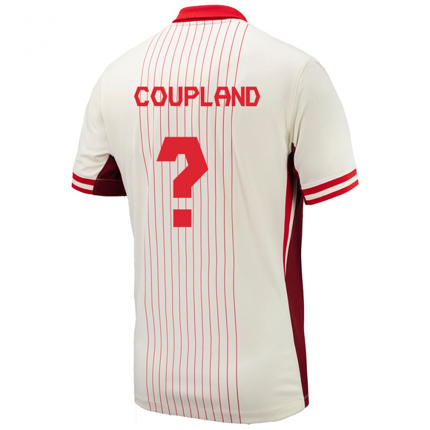 Niño Camiseta Canadá Antoine Coupland #0 Blanco 2ª Equipación 24-26 La Camisa Chile