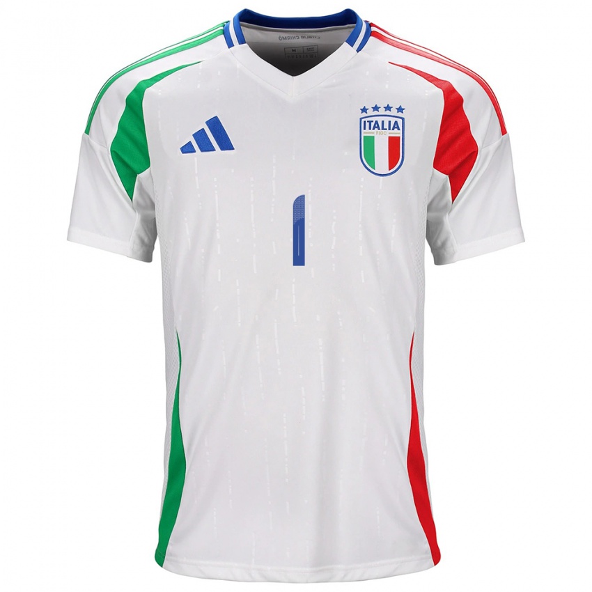 Niño Camiseta Italia Alessandro Longoni #1 Blanco 2ª Equipación 24-26 La Camisa Chile