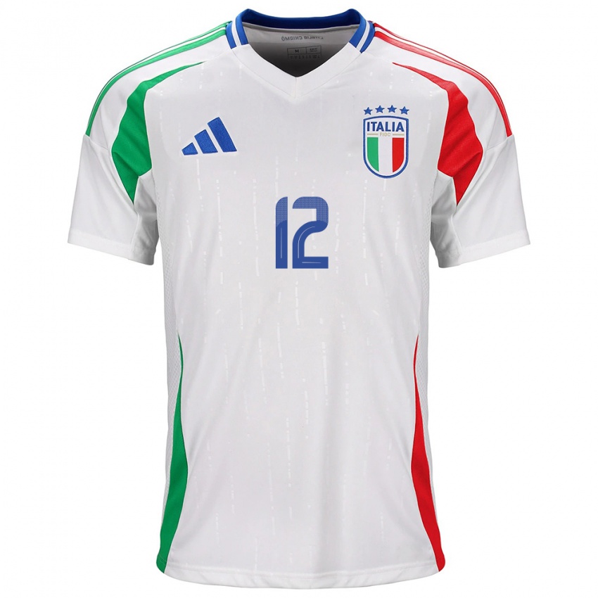 Niño Camiseta Italia Guglielmo Vicario #12 Blanco 2ª Equipación 24-26 La Camisa Chile