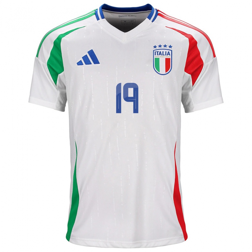 Niño Camiseta Italia Martina Lenzini #19 Blanco 2ª Equipación 24-26 La Camisa Chile