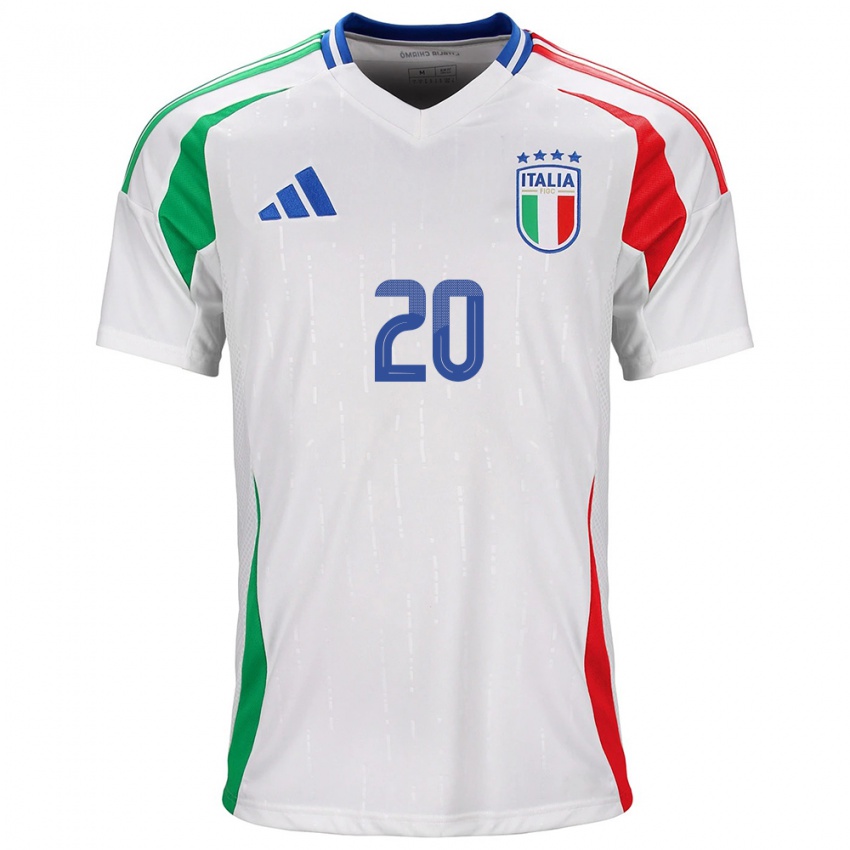 Niño Camiseta Italia Giada Greggi #20 Blanco 2ª Equipación 24-26 La Camisa Chile