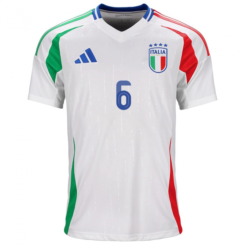 Niño Camiseta Italia Federico Gatti #6 Blanco 2ª Equipación 24-26 La Camisa Chile