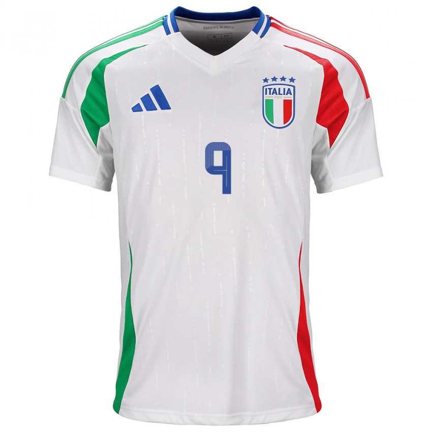 Niño Camiseta Italia Carolina Morace #9 Blanco 2ª Equipación 24-26 La Camisa Chile