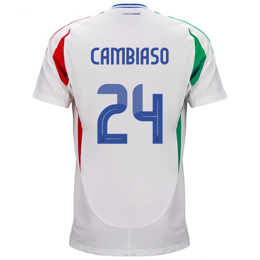 Niño Camiseta Italia Andrea Cambiaso #24 Blanco 2ª Equipación 24-26 La Camisa Chile