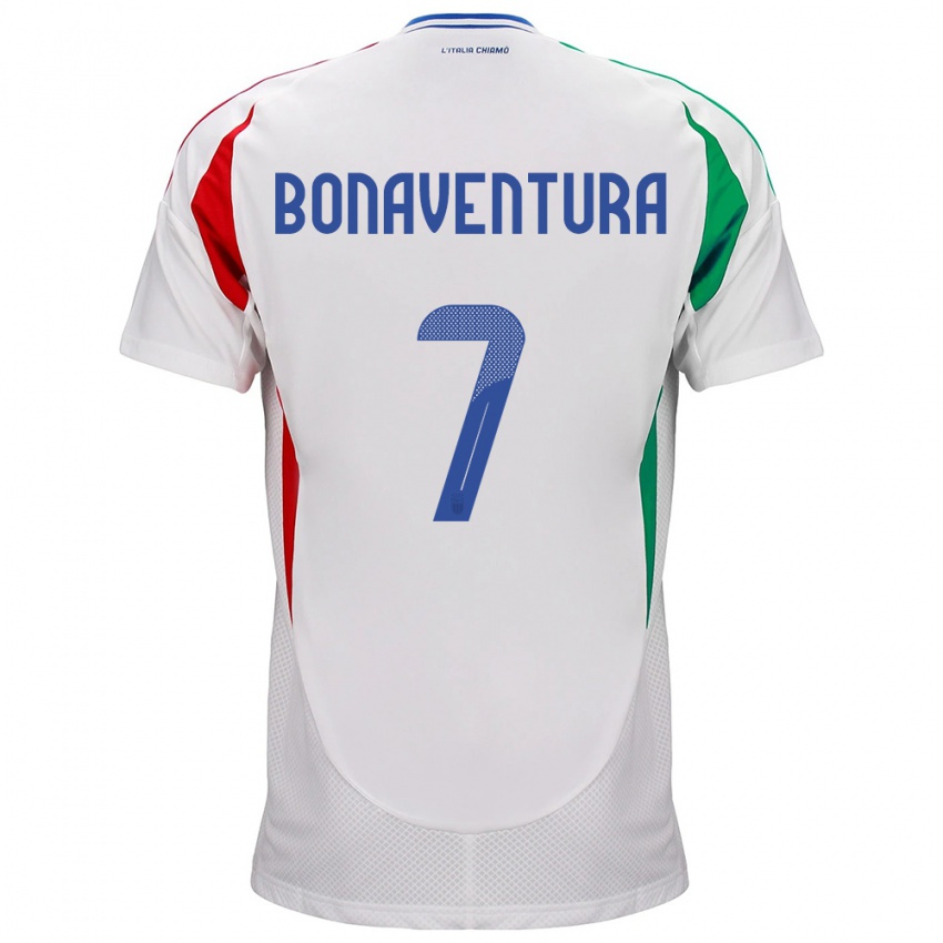 Niño Camiseta Italia Giacomo Bonaventura #7 Blanco 2ª Equipación 24-26 La Camisa Chile