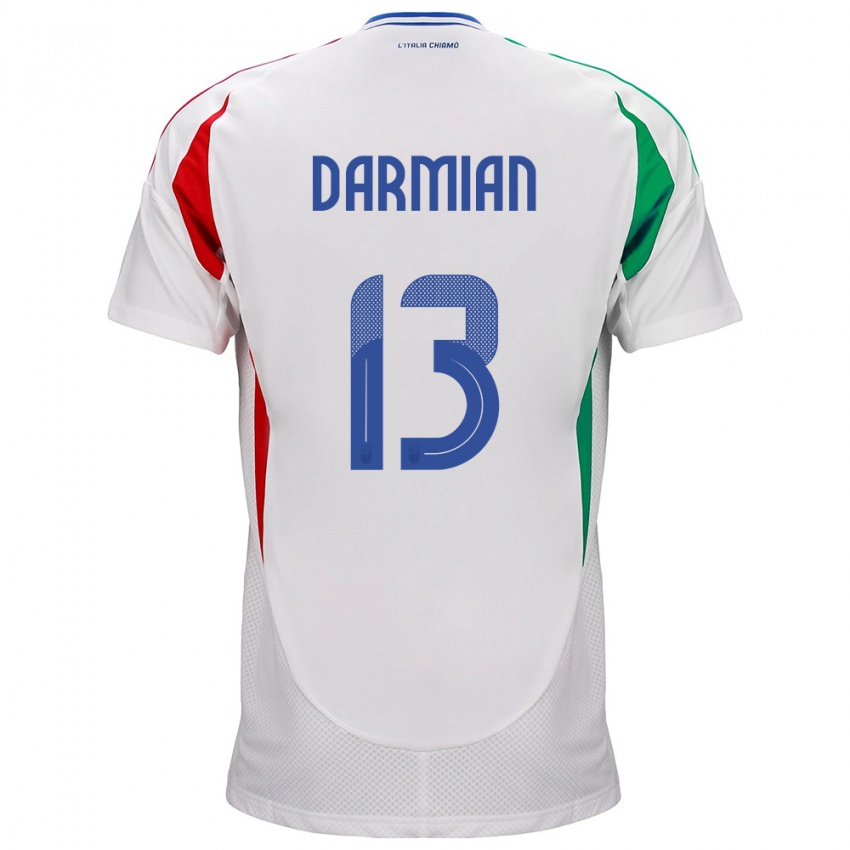 Niño Camiseta Italia Matteo Darmian #13 Blanco 2ª Equipación 24-26 La Camisa Chile