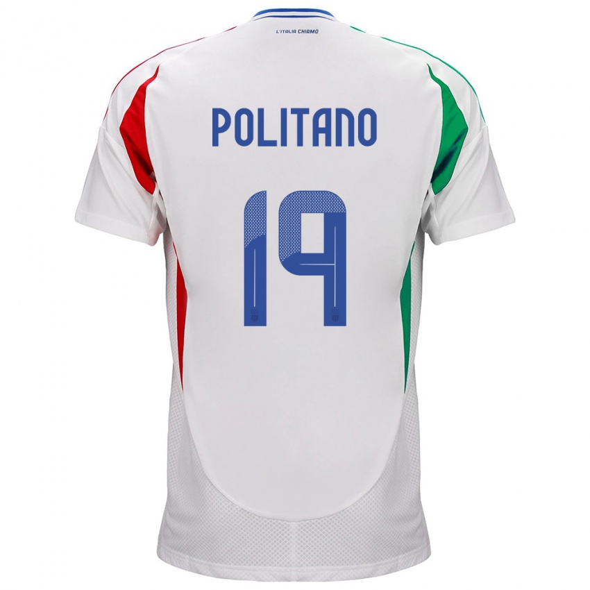 Niño Camiseta Italia Matteo Politano #19 Blanco 2ª Equipación 24-26 La Camisa Chile