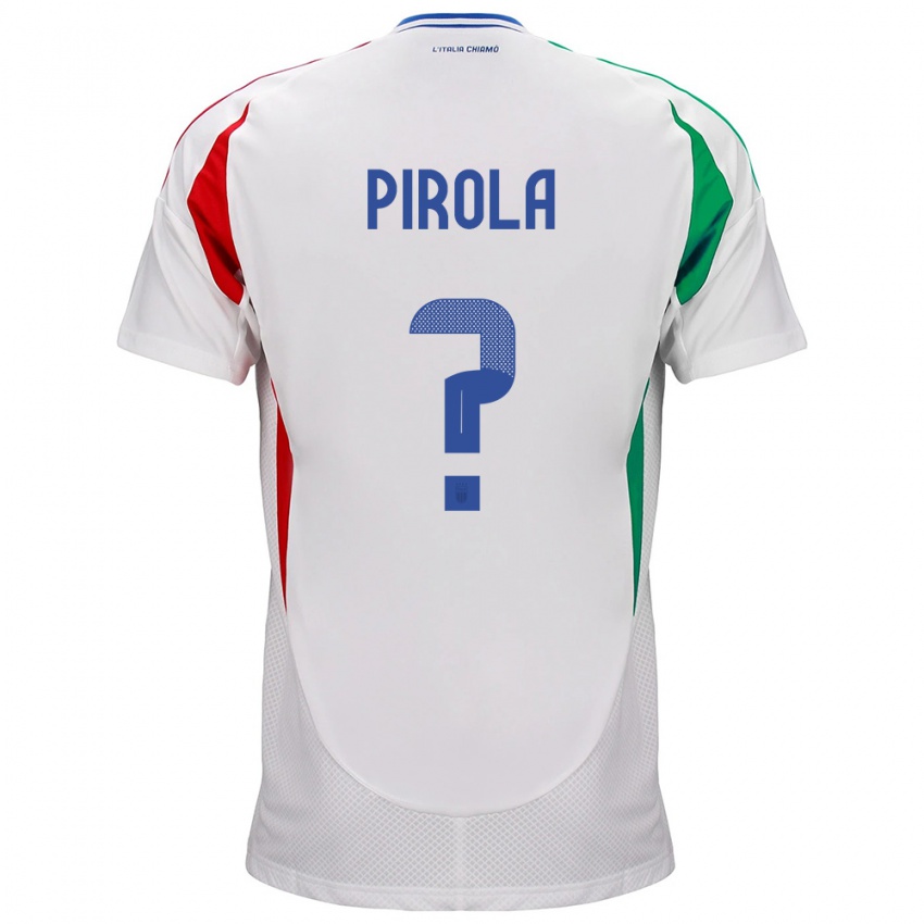 Niño Camiseta Italia Lorenzo Pirola #0 Blanco 2ª Equipación 24-26 La Camisa Chile