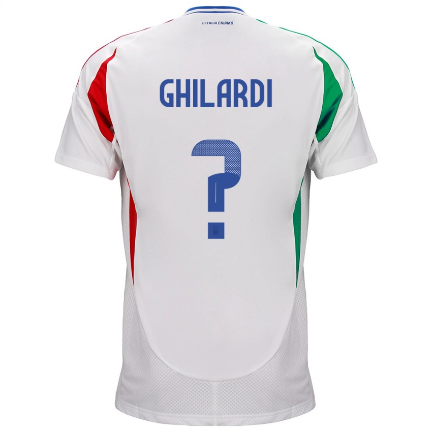 Niño Camiseta Italia Daniele Ghilardi #0 Blanco 2ª Equipación 24-26 La Camisa Chile