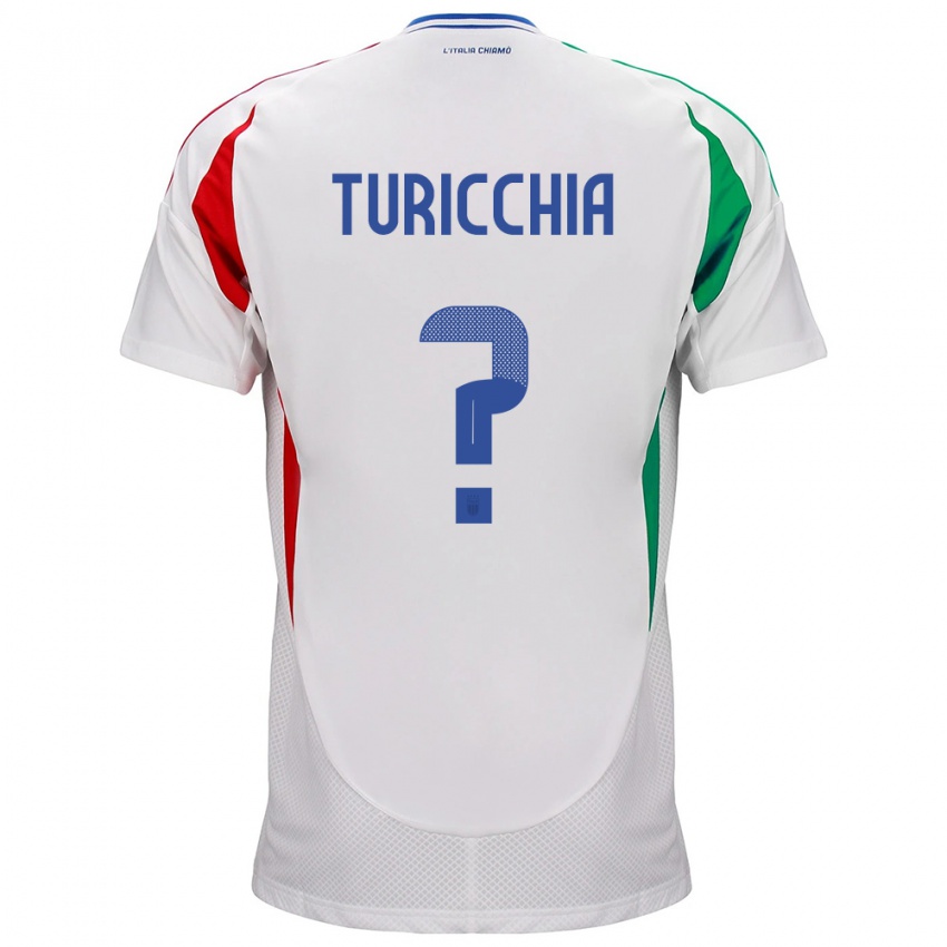 Niño Camiseta Italia Riccardo Turicchia #0 Blanco 2ª Equipación 24-26 La Camisa Chile