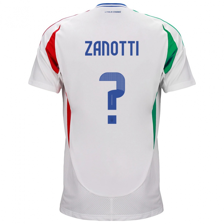 Niño Camiseta Italia Mattia Zanotti #0 Blanco 2ª Equipación 24-26 La Camisa Chile